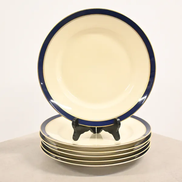 Tallrikar, 6st, "Classic Rose Azur", porslin, Rosenthal.