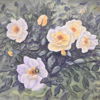 Oljor, 4st, blomsterstilleben, 1900-tal.
