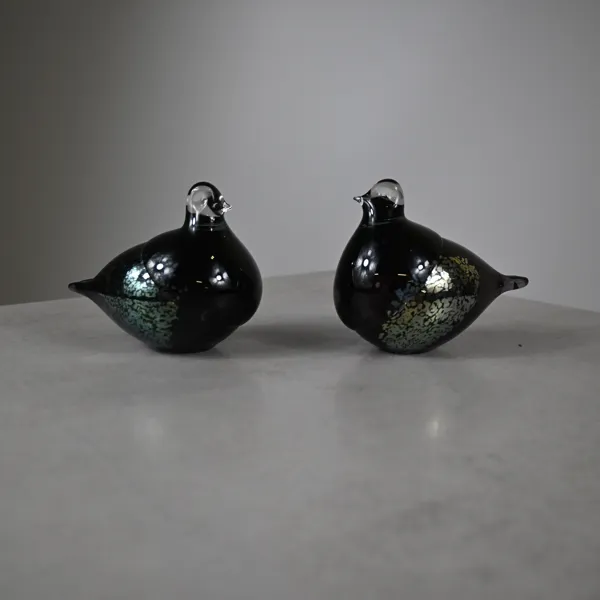 Figuriner, 2st, fåglar, Haparanda Glasbruk.