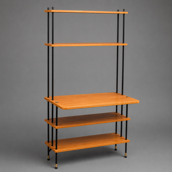 Hylla, "Prydno", teak, Bröderna Gustafsson Möbelfabrik, Viserum, 1950-tal.