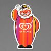 Reklamskylt, "GB GLACE", plast.