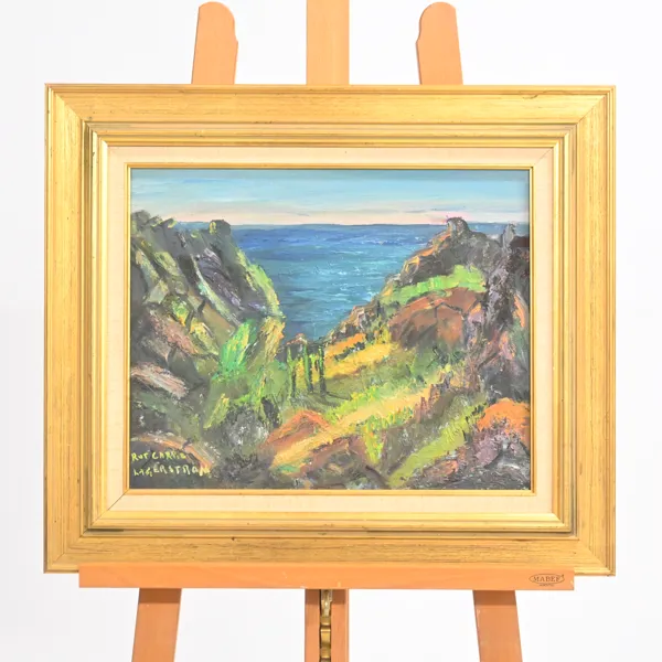Rut-Carré Lagerström (1903-1990) kustlandskap, olja på duk, signerad.