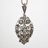 Brosch/hänge, diamanter, 18k guld, omkring år 1900.