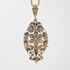 Brosch/hänge, diamanter, 18k guld, omkring år 1900.