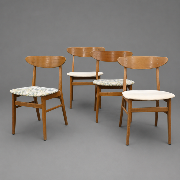 Stolar, 4st, modell "210", teak, Farsturp, Danmark, 1960-tal.