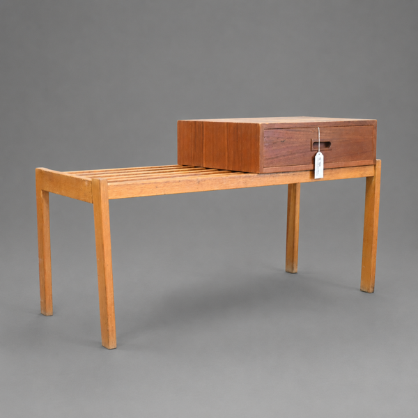 Telefonbänk, teak, 1960-tal.