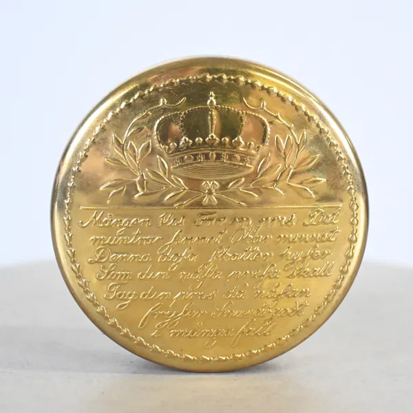 Snusdosa, No. 50, Skultuna Messingsbruk, 1900-tal.