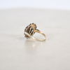 Ring, förgyllt silver med granater, tidigt 1900-tal.