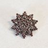 Brosch, förgyllt silver med granater, tidigt 1900-tal.