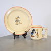 Mugg och assiett, flintgods, Walt Disney, Rörstrand, 1940/50-tal.