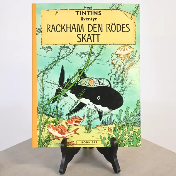 Seriealbum, TinTins Äventyr, "Rackham Den Rödes Skatt", Första Svenska Upplaga, 1962.