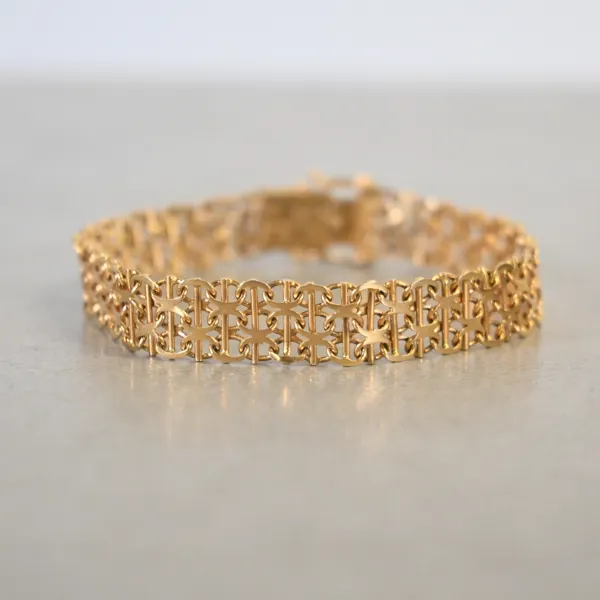 Armband, X-länk, 18k guld.