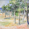 Martin Lindberg (1923–2007) "Strandskogen", olja på duk, signerad.