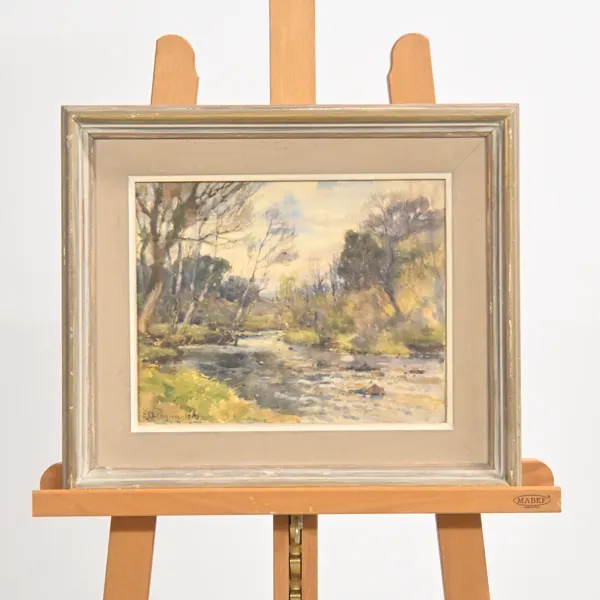 Eric Ekengren (1868-1955) vattendrag, akvarell, 1910.