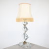 Bordslampa, fasettslipat glas, 1900-talets andra hälft.