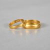 Ringar, 2st, 23k guld.