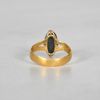 Ring, 23k guld med sten.