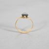 Ring, 23k guld med sten.