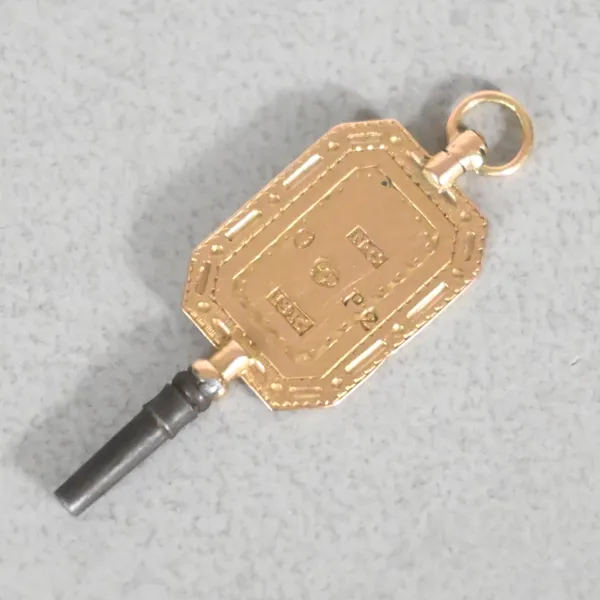 Nils Carlén, fickursnyckel, 18k guld, Stockholmsarbete, 1797.