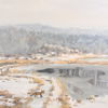 Larz Wilhelm Friberg (1918–2002) "Räv på byvägen", olja på duk, signerad.