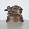 Nils Fougstedt (1881-1954) "Leda och svanen", skulptur, brons, signerad.