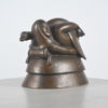 Nils Fougstedt (1881-1954) "Leda och svanen", skulptur, brons, signerad.