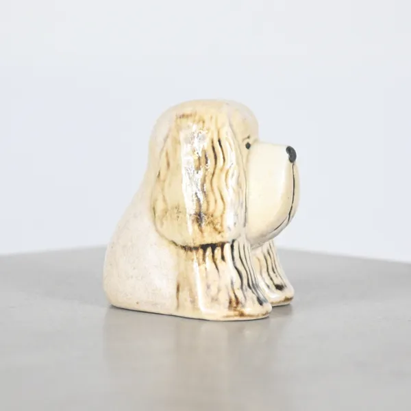 Lisa Larson, figurin, "Spaniel" ur serien "Kennel", stengods, Gustavsberg.