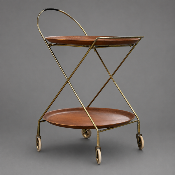 Serveringsvagn, teak, 1960-tal.