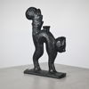 Skulptur / ljusstake, katt, gjutjärn, Alunda Gjuteri AB, 1900-tal.