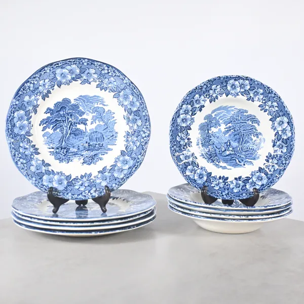 Servisdelar, 10st, "Woodland", Wedgewood, England.