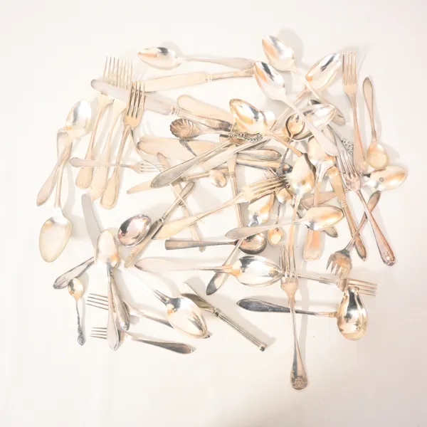 Parti bestick, nysilver, ca 2,2kg.