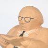 Lisa Larson, figurin, "Gunnar Sträng", stengods, Gustavsberg.