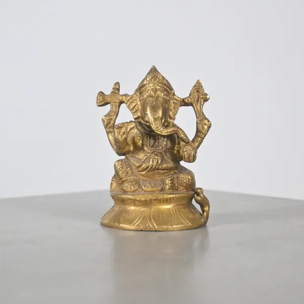 Skulptur föreställande Ganesha, mässing, 1900-tal.