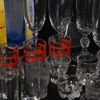 Parti glasservisdelar.