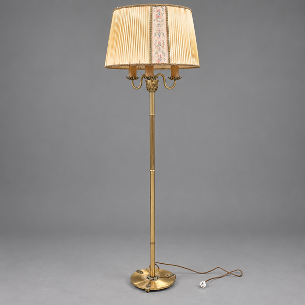 Golvlampa, mässing, 1940/50-tal.