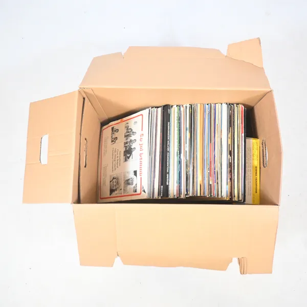 Parti LP-skivor, blandad musik.
