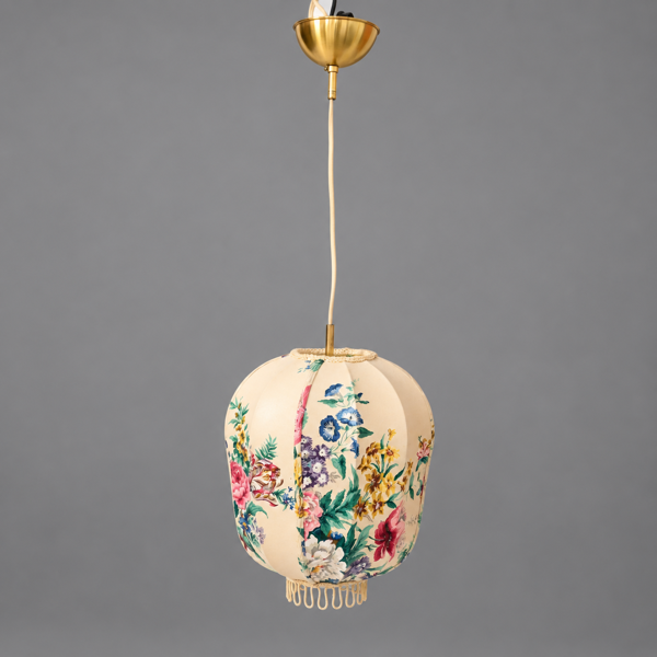 Taklampa, textil, Swedish Modern, 1930/40-tal.