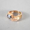 Ring, 18k guld med stenar.