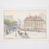 Tavlor, 5st, blandteknik, Stockholmsmotiv, 1900-tal.