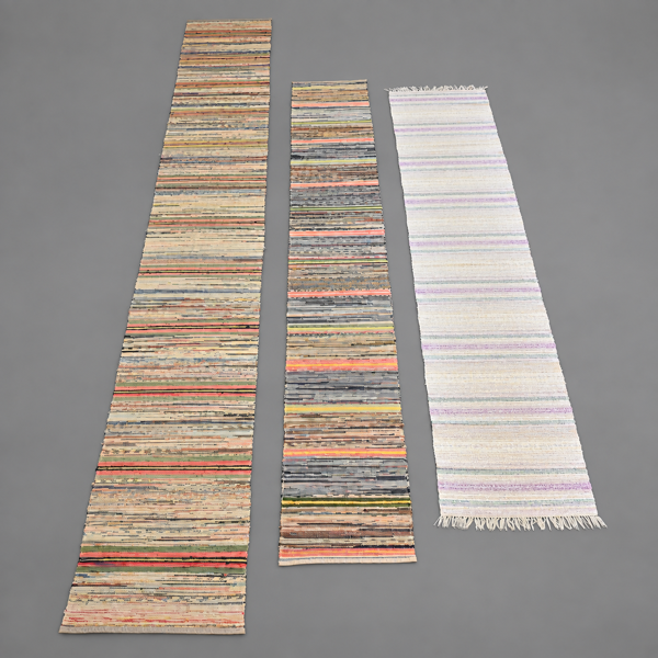 Trasmattor, 3st, textil.