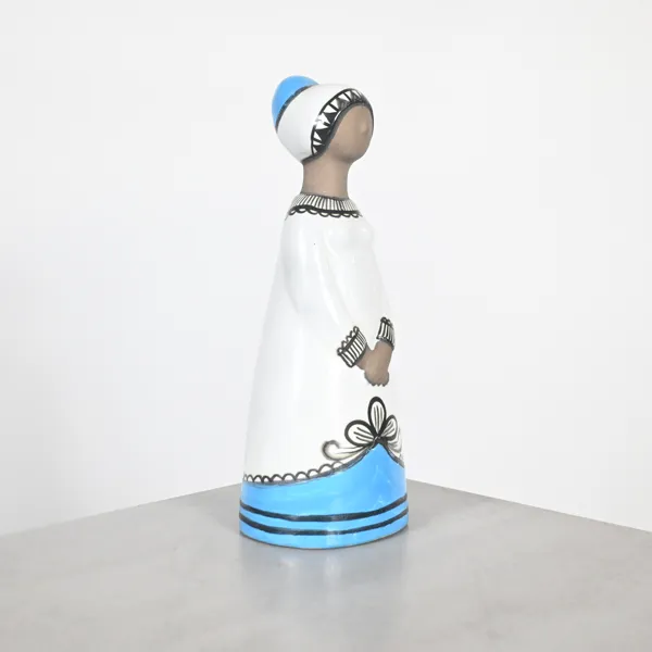 Mari Simmulson, figurin, lergods, Upsala Ekeby, 1960-tal.