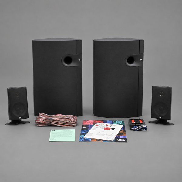 Högtalarsystem, fyra delar, JBL, 2000-tal.