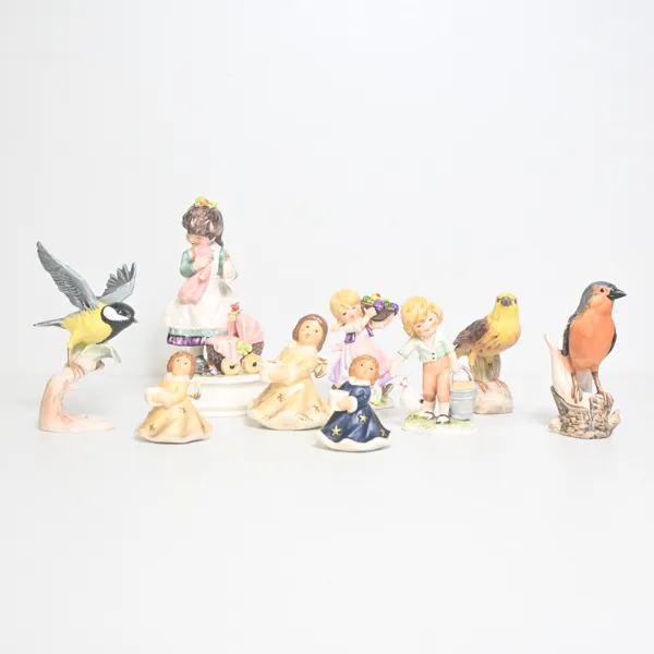Figuriner, 9st, porslin, Goebel.