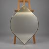 Spegel, fasettslipat glas, 1900-talets mitt.