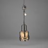 Taklampa, smide och formpressat glas, 1960/70-tal.