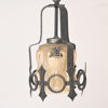 Taklampa, smide och formpressat glas, 1960/70-tal.