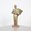 Skulptur föreställande Carl Jularbo, mässing, 1900-tal.