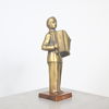 Skulptur föreställande Carl Jularbo, mässing, 1900-tal.