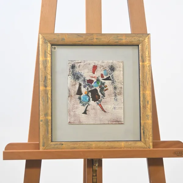 Imre Antonyi (f. 1932) emaljtavla, "Figur".