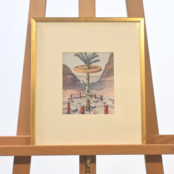 Heiner Peter Norberg (f. 1939) "Örnens sista boplats", akvarell, signerad.